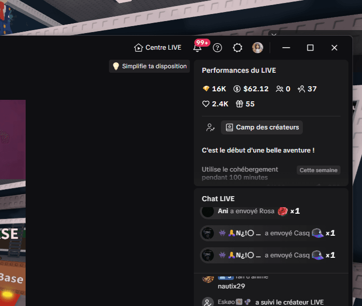 16K diamonds centre LIVE