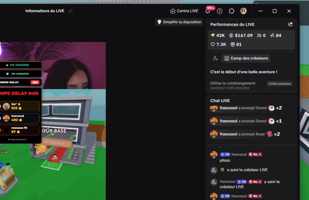 42K diamonds live stream