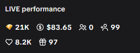 21K diamonds live performance